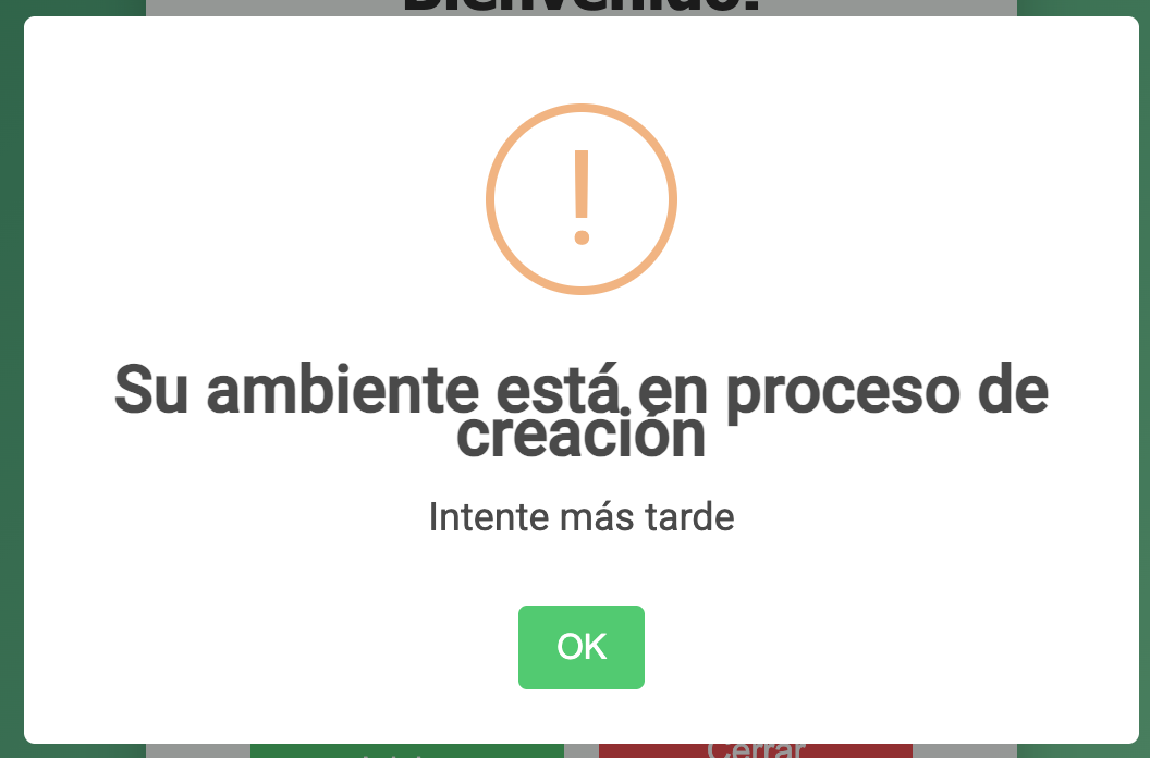 Ambiente en creación