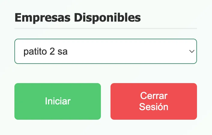 Inicio de sesión
