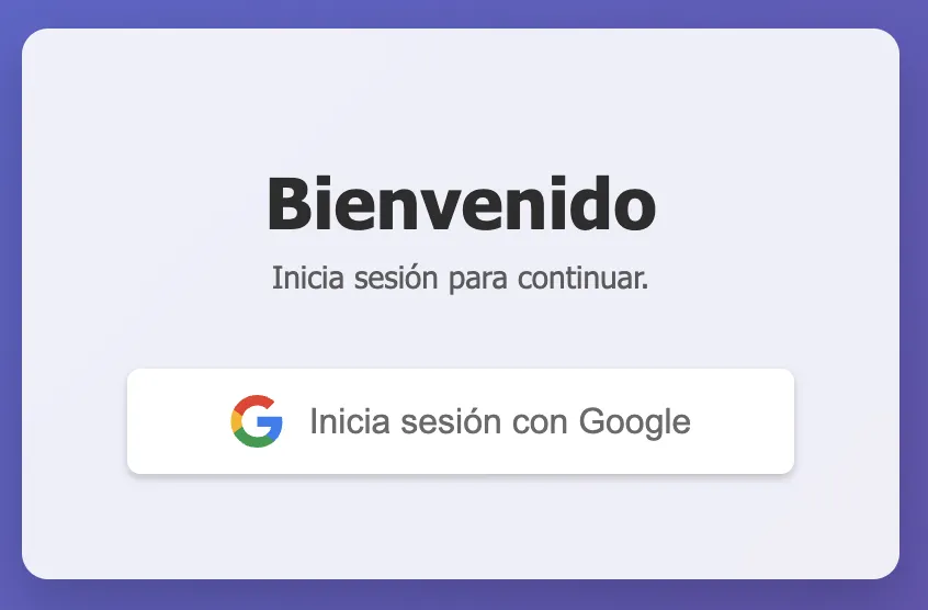 Inicio de sesión