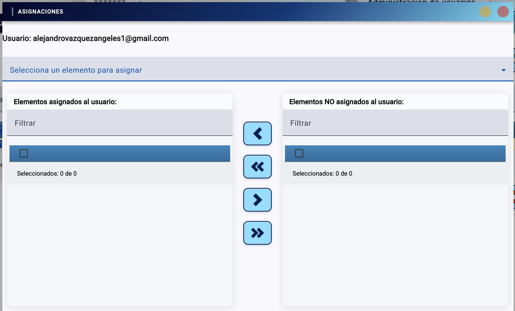 Interfaz de Intercambio de Asignaciones